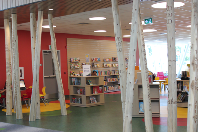 Trees in the Children's area of the library