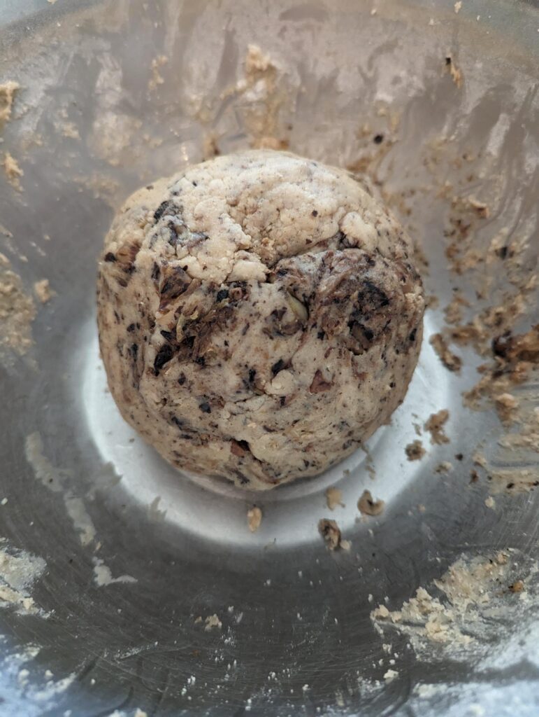A ball of cabbage cookie dough.