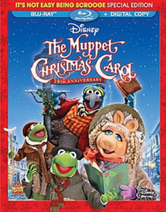 The Blu Ray cover of The Muppet Christmas Carol