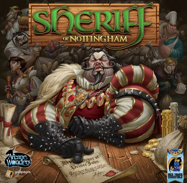 The box art for Sheriff of Notingham taken from boardgamegeek.com Published by Arcane Wonders