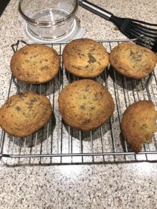 Picture of chocolate chip cookies Claire made.