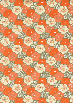 Image-of-orange-intricate-washi-paper-design.