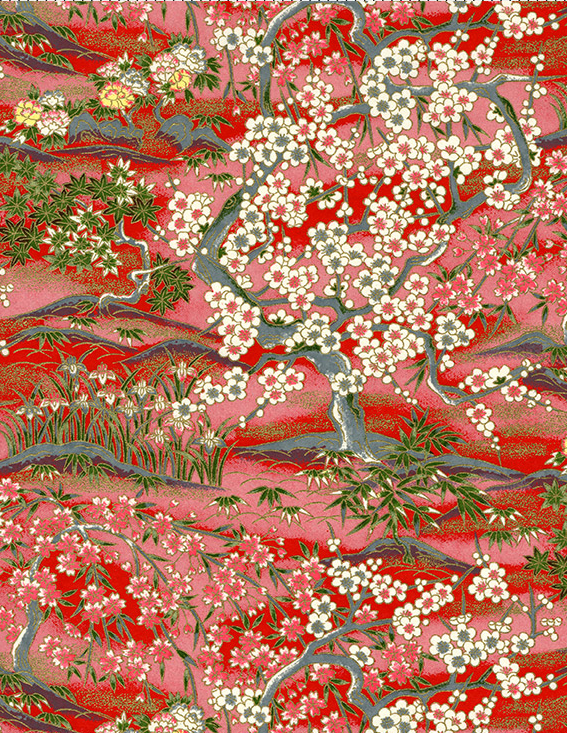 Image-of-red-intricate-washi-paper-design.