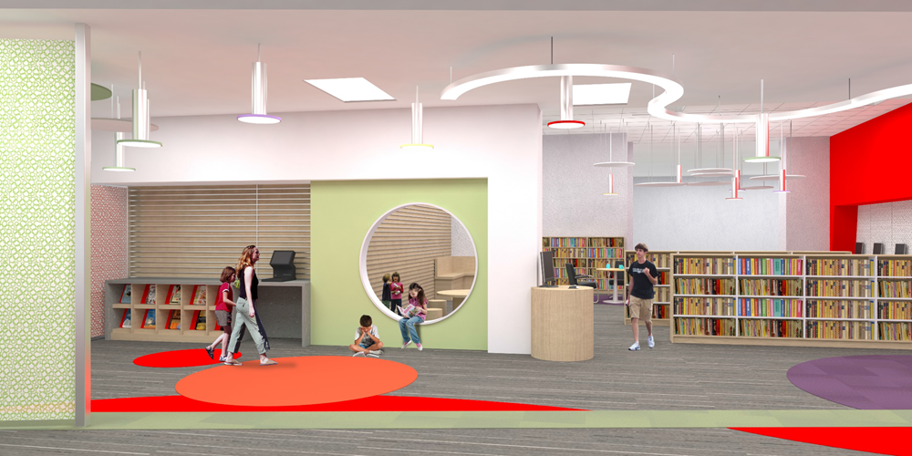 Architecture rendering of Bathurst Clark Resource Library