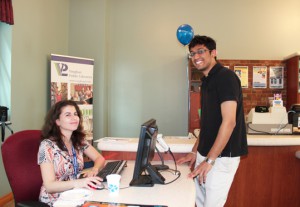 VPL staff helping customers at the new Service Desk