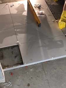 Tiling in washroom area