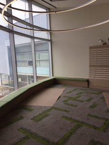 Bench seating in children's area